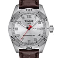 Tissot Tissot PRS 516 Powermatic 80 T131.430.16.032.00 PRS 516 T1314301603200 механические мужские часы серебристый циферблат, браслет кожаный — вид спереди