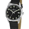 Jacques Lemans Jacques Lemans Liverpool 1-2070A  1-2070A кварцевые мужские часы черный циферблат, браслет кожаный — вид спереди