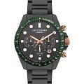 Lee Cooper Lee Cooper LC07829.060  LC07829.060 кварцевые мужские часы  черный циферблат, браслет нержавеющая сталь с ip-покрытием — вид спереди