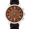 Earnshaw Earnshaw Investigator ES-8194-03  ES-8194-03 кварцевые мужские часы коричневый циферблат, браслет кожаный — вид спереди
