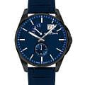 Jacques Lemans Jacques Lemans Derby 1-2199J  1-2199J кварцевые мужские часы  синий циферблат, браслет кожаный — вид спереди