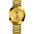 Rado Rado The Original R12416773 Automatic R12416773 механические женские часы золотой циферблат, браслет нержавеющая сталь с pvd-покрытием — вид спереди