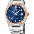 Festina Festina Classics F20030/2  F20030/2 механические мужские часы  синий циферблат, браслет нержавеющая сталь — вид спереди