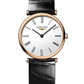 Longines Longines La Grande Classique L4.512.1.91.2  L45121912 кварцевые женские часы белый циферблат, браслет кожаный — вид спереди
