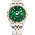 Swiss Military by Chrono Swiss Military by Chrono Сверхточные SM34066.10  SM34066.10 кварцевые женские часы  зеленый циферблат, браслет нержавеющая сталь с pvd-покрытием — вид спереди