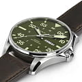 Hamilton Hamilton Khaki Aviation Pilot Schott NYC H64735561 механические мужские часы часы крупный план зеленый циферблата