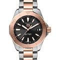 TAG Heuer TAG Heuer Aquaracer Professional 200 Solargraph WBP1121.BB0003  WBP1121.BB0003 кварцевые мужские часы  черный циферблат, браслет нержавеющая сталь и 18 каратное розовое золото — вид спереди