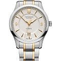 Victorinox Victorinox 241874  241874 механические мужские часы белый циферблат, браслет сталь c pvd покрытием — вид спереди