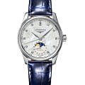 Longines Longines Master Collection L2.409.4.87.0  L24094870 механические женские часы  перламутровый циферблат, браслет кожаный — вид спереди
