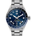 TAG Heuer TAG Heuer Autavia WBE511A.BA0650  WBE511A.BA0650 механические мужские часы синий циферблат, браслет нержавеющая сталь — вид спереди