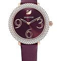 Swarovski Swarovski 5484064  5484064 кварцевые женские часы красный циферблат, браслет кожа + текстиль — вид спереди