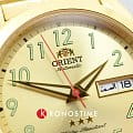 Orient Orient SAB0D004G механические мужские часы часы крупный план золотой циферблата