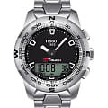 Tissot Tissot T-Touch II Stainless Steel T047.420.11.051.00 T Touch T0474201105100 кварцевые мужские часы  черный циферблат, браслет нержавеющая сталь — вид спереди