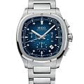 Mido Mido Multifort TV Chronograph M049.527.11.041.00  M0495271104100 механические мужские часы синий циферблат, браслет нержавеющая сталь — вид спереди