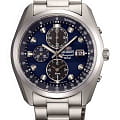 Orient Orient Chronograph WV0011TY  WV0011TY кварцевые мужские часы синий циферблат, браслет нержавеющая сталь — вид спереди