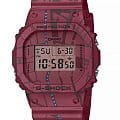 Casio Casio G-Shock DW-5600SBY-4DR (DW-5600SBY-4) DW-5600 DW-5600SBY-4 электронные мужские часы  красный циферблат, браслет пластик — вид спереди