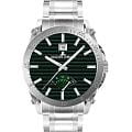Jacques Lemans Jacques Lemans Derby 1-2202M  1-2202M кварцевые мужские часы зеленый циферблат, браслет нержавеющая сталь — вид спереди