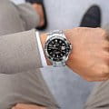Jaguar Jaguar Automatic Diver J886/3,  швейцария мужские часы на браслете нержавеющая сталь боковой вид