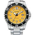 Citizen Citizen Automatic NJ0170-83Z  NJ0170-83Z механические мужские часы желтый циферблат, браслет нержавеющая сталь — вид спереди