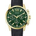 Guess Guess Walker GW0901G4  GW0901G4 кварцевые мужские часы зеленый циферблат, браслет кожаный — вид спереди