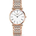 Longines Longines La Grande Classique L4.512.1.91.7  L45121917 кварцевые женские часы белый циферблат, браслет сталь c pvd покрытием — вид спереди