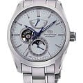 Orient Orient Star RE-AY0002S0 (RE-AY0002S00B)  RE-AY0002S00B механические мужские часы серебристый циферблат, браслет нержавеющая сталь — вид спереди