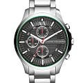 Armani Exchange Armani Exchange Drexler  AX2163  AX2163 кварцевые мужские часы черный циферблат, браслет нержавеющая сталь — вид спереди