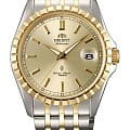 Orient Orient SER20001G  SER20001G механические мужские часы  золотой циферблат, браслет сталь c pvd покрытием — вид спереди