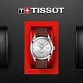 Tissot Tissot Gentleman Powermatic 80 Silicium T127.407.16.031.00 механические мужские часы часы крупный план серебристый циферблата