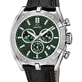 Jaguar Jaguar Executive Chrono J857/7  J857/7 кварцевые мужские часы зеленый циферблат, браслет кожаный — вид спереди