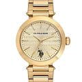 U.S. Polo Assn. U.S. Polo Assn. Fundamental USPA2099-03  USPA2099-03 кварцевые женские часы золотой циферблат, браслет нержавеющая сталь с ip-покрытием — вид спереди