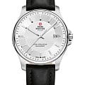 Swiss Military by Chrono Swiss Military by Chrono Сверхточные SM30200.11  SM30200.11 кварцевые мужские часы белый циферблат, браслет кожаный — вид спереди