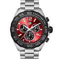 TAG Heuer TAG Heuer Formula 1 CAZ101AN.BA0842  CAZ101AN.BA0842 кварцевые мужские часы красный циферблат, браслет нержавеющая сталь — вид спереди