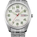 Orient Orient RA-AB0025S1  RA-AB0025S механические мужские часы белый циферблат, браслет нержавеющая сталь — вид спереди
