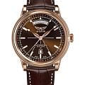 Aviator Aviator Douglas Day-Date V.3.20.2.226.4  V.3.20.2.226.4 механические мужские часы коричневый циферблат, браслет кожаный — вид спереди