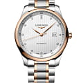 Longines Longines Master Collection L2.893.5.77.7  L28935777 механические мужские часы серебристый циферблат, браслет нержавеющая сталь + золото 18к — вид спереди