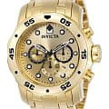 Invicta Invicta Pro Diver IN0074  IN0074 кварцевые мужские часы золотой циферблат, браслет нержавеющая сталь с ip-покрытием — вид спереди