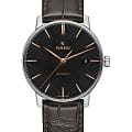 Rado Rado Coupole Classic Automatic R22860165 Classic R22860165 механические мужские часы черный циферблат, браслет кожаный — вид спереди