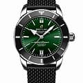 Breitling Breitling Superocean Heritage B20 Automatic 42 AB2010121L1S1  AB2010121L1S1 механические мужские часы зеленый циферблат, браслет каучук — вид спереди