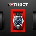 Tissot Tissot Gentleman Powermatic 80 Silicium T127.407.16.041.01 механические мужские часы часы крупный план синий циферблата