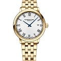 Raymond Weil Raymond Weil Toccata 5985-P-00359  5985-P-00359 кварцевые женские часы белый циферблат, браслет нержавеющая сталь с pvd-покрытием — вид спереди