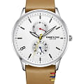 Kenneth Cole Kenneth Cole Classic KCWGF2233401  KCWGF2233401 кварцевые мужские часы серебристый циферблат, браслет кожаный — вид спереди