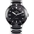 Rado Rado Centrix Automatic R30002162 Automatic R30002162 механические мужские часы черный циферблат, браслет сталь + керамические вставки — вид спереди