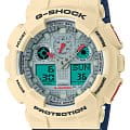 Casio Casio G-Shock GA-100PC-7A2DR (GA-100PC-7A2) GA-100 GA-100PC-7A2DR электронные мужские часы серый циферблат, браслет пластик — вид спереди
