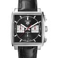 TAG Heuer TAG Heuer Monaco CBL2113.FC6177  CBL2113.FC6177 механические мужские часы  черный циферблат, браслет кожаный — вид спереди