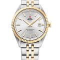 Swiss Military by Chrono Swiss Military by Chrono Сверхточные SM34065.05  SM34065.05 кварцевые мужские часы серебристый циферблат, браслет сталь c pvd покрытием — вид спереди