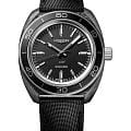 Longines Longines Heritage L2.839.4.52.2  L28394522 механические мужские часы  черный циферблат, браслет тканевый — вид спереди