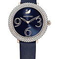 Swarovski Swarovski 5484061  5484061 кварцевые женские часы синий циферблат, браслет кожа + текстиль — вид спереди