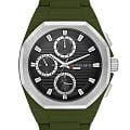 U.S. Polo Assn. U.S. Polo Assn. Crossing USPA1103-03  USPA1103-03 кварцевые мужские часы  черный циферблат, браслет силикон — вид спереди