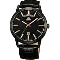 Orient Orient EV0U001B (FEV0U001B)  FEV0U001B механические мужские часы черный циферблат, браслет кожаный — вид спереди